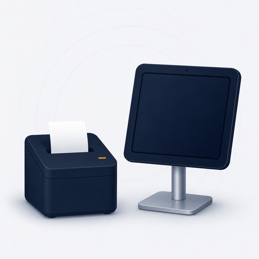 Counter printer and tablet stand
